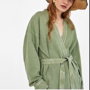 Zara Green Utility Jacket